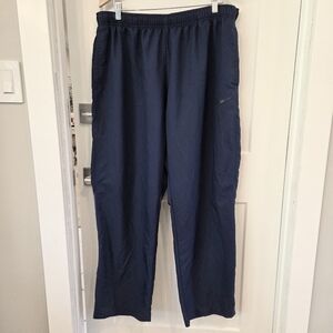 Men's Nike Dri-Fit Woven Training Pants Navy Blue 4XL Athletic Track Joggers